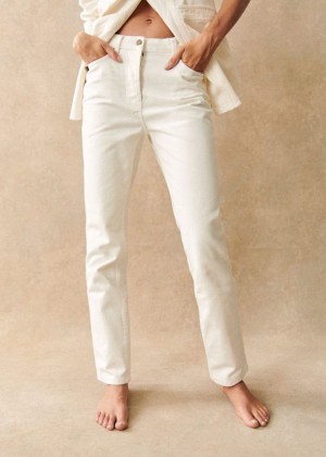 Beige Sézane Brut Sexy Women's Trousers | USA FGN-721586