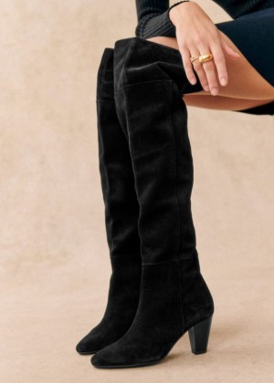 Black Sézane Colette Thigh High Women's Boots | USA YXR-014273