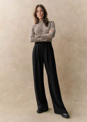 Black Sézane Loulou Women's Trousers | USA IWF-956018