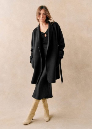 Black Sézane Rick Women's Coat | USA DSG-260941