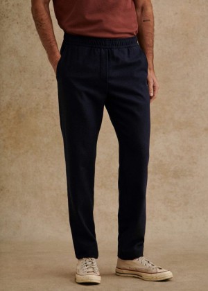 Blue Sézane Danny Wool Men's Trousers | USA TXU-926715