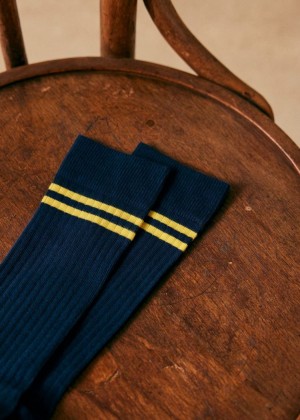 Blue Sézane Olwen Men's Socks | USA TOX-286395