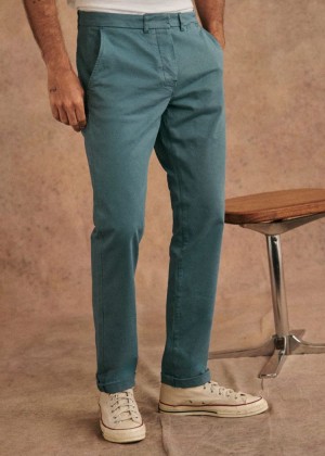 Blue Sézane Tom Chinos Men's Trousers | USA WVN-540183