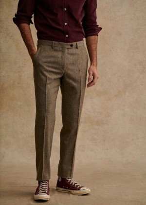 Brown Sézane Carl Men's Trousers | USA TWJ-714398