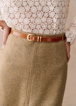 Brown Sézane Livie Women's Belt | USA KQM-263084