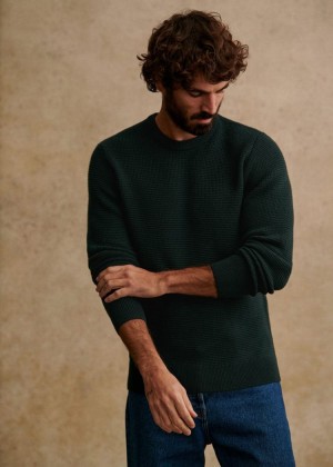 Deep Green Sézane Chuck Men's Sweater | USA XMH-943162