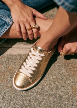 Gold Sézane Jack Women's Trainers | USA QKJ-560972