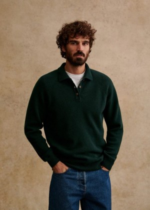 Green Sézane Moreno Men's Sweater | USA WDM-837106