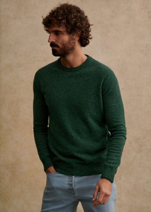 Green Sézane Nils Men's Sweater | USA ACF-142539