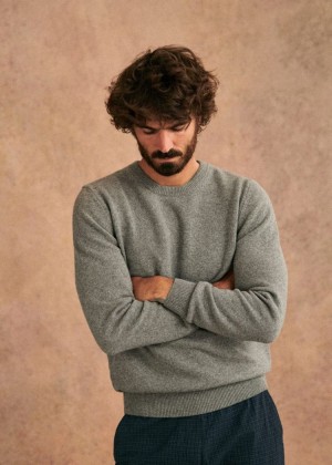 Grey Sézane Flynn Men's Sweater | USA NJZ-798630