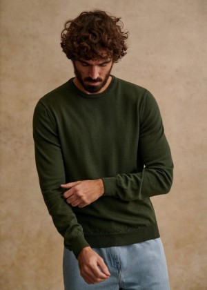 Khaki Sézane Nils Men's Sweater | USA XWM-150346