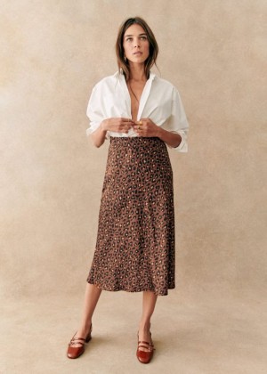 Leopard Sézane Sandy Women's Skirt | USA GVK-174209