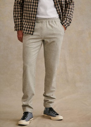 Light Grey Sézane Danny Wool Men's Trousers | USA GJI-147568