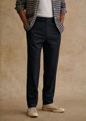 Navy Sézane Aurèle Men's Trousers | USA TIB-207418