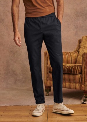 Navy Sézane Danny Men's Trousers | USA HOP-498750