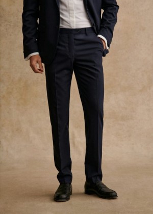 Navy Sézane Elmon Men's Trousers | USA OXR-047213