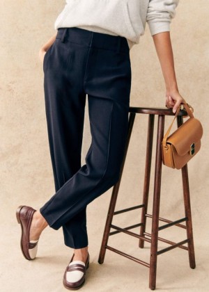 Navy Sézane Gustavo Women's Trousers | USA YXH-806934