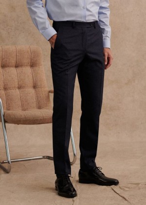 Navy Sézane Warren Men's Trousers | USA VYL-307846