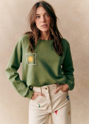 Olive Sézane Hope Women's Sweatshirt | USA FAJ-315207