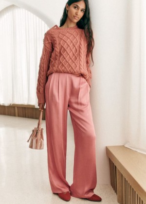 Pink Sézane Georgio Women's Trousers | USA VSN-410629