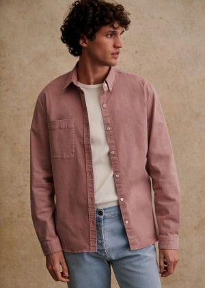 Pink Sézane Miles Men's Shirts | USA BSX-451789