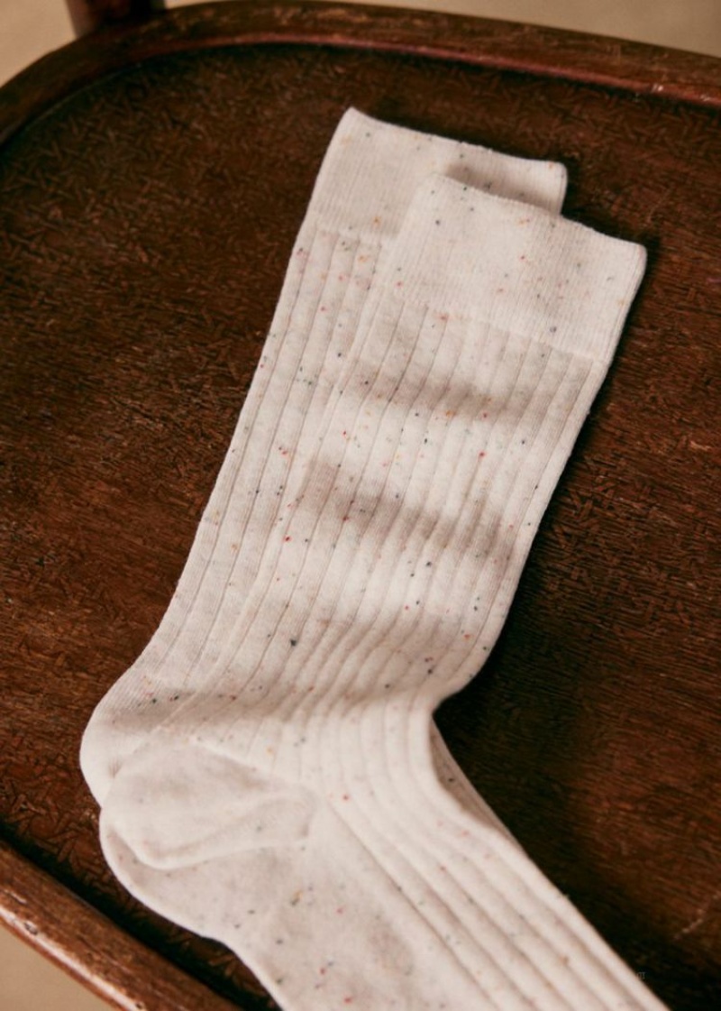 Beige Sézane Dorian Men's Socks | USA PNZ-679438