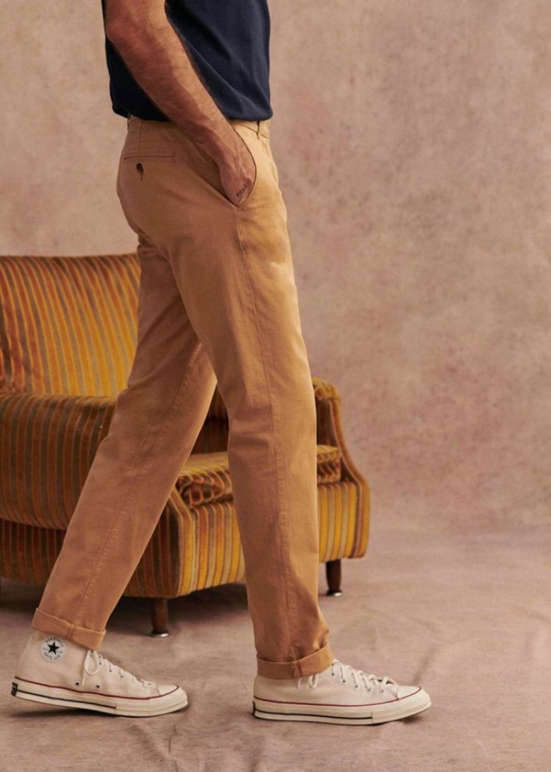 Beige Sézane Tom Chinos Men's Trousers | USA FZQ-189532