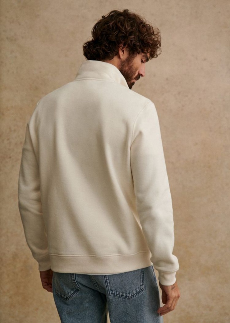 Beige Sézane Wesson Men's Sweatshirt | USA DSJ-612354