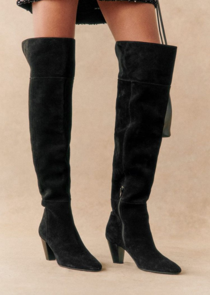 Black Sézane Colette Thigh High Women's Boots | USA YXR-014273