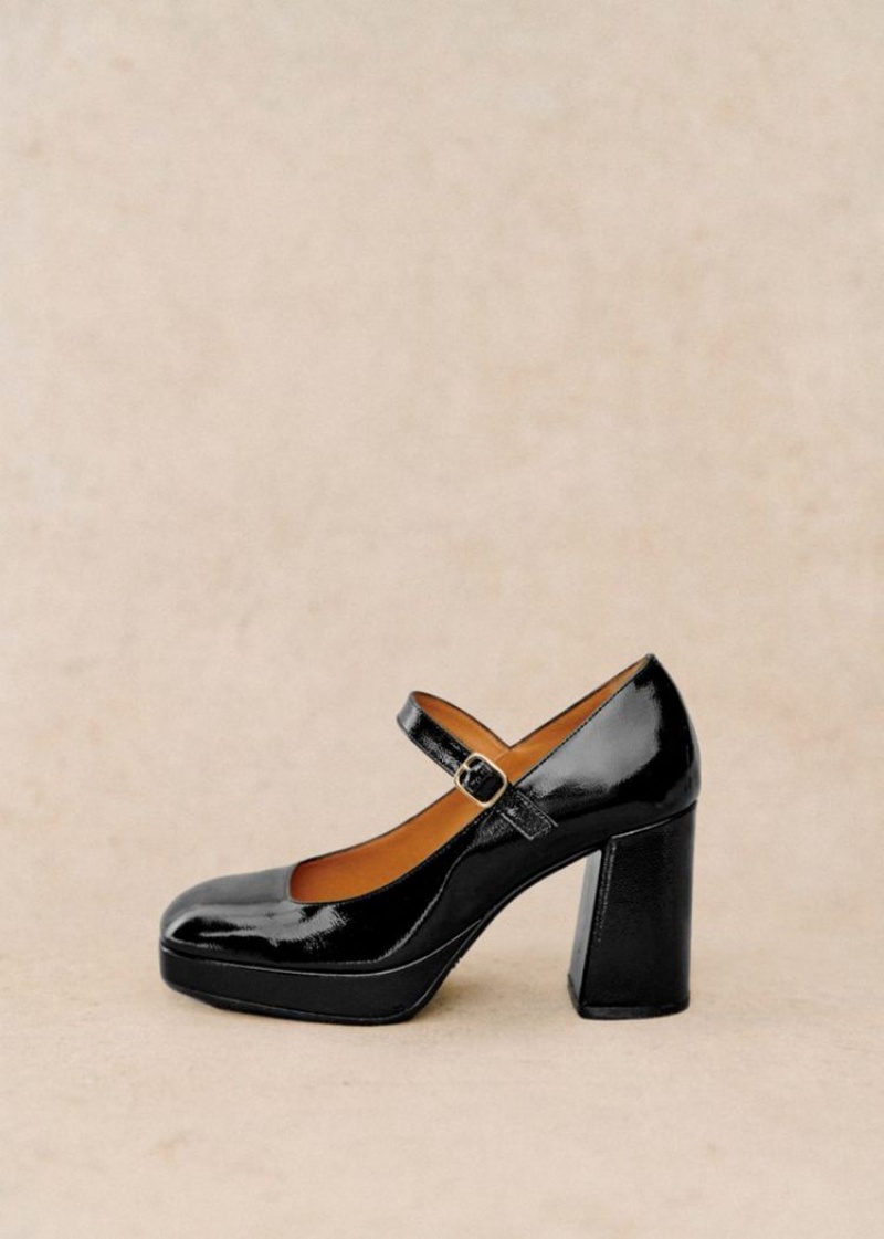 Black Sézane Georgia High Babies Women's Pumps | USA PWL-347829