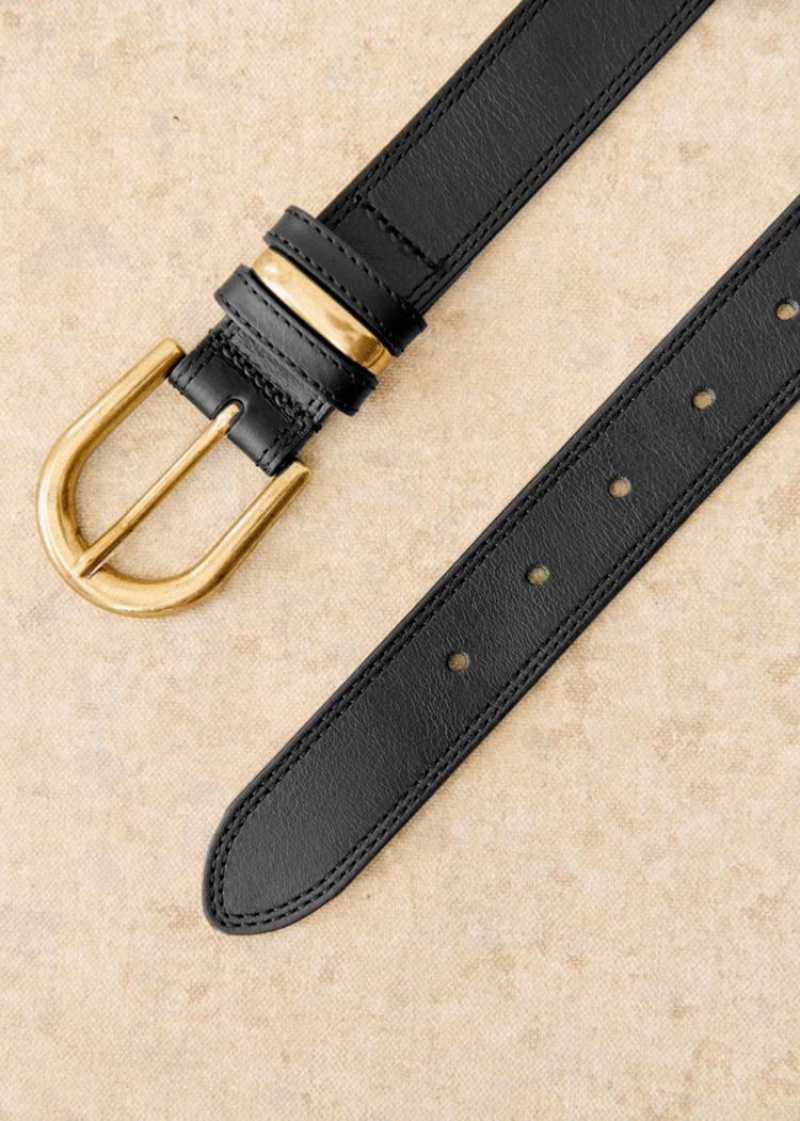 Black Sézane Taylor Women's Belt | USA GIV-271458