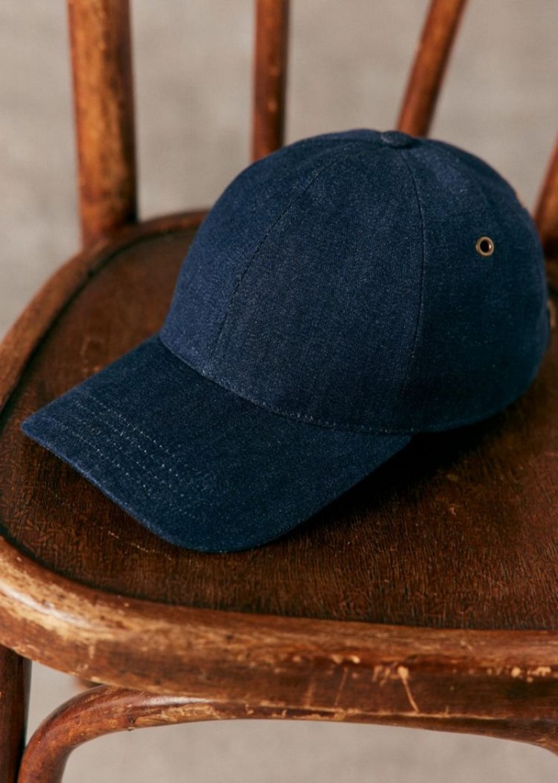 Blue Sézane Chase Denim Men's Caps | USA UHE-920748