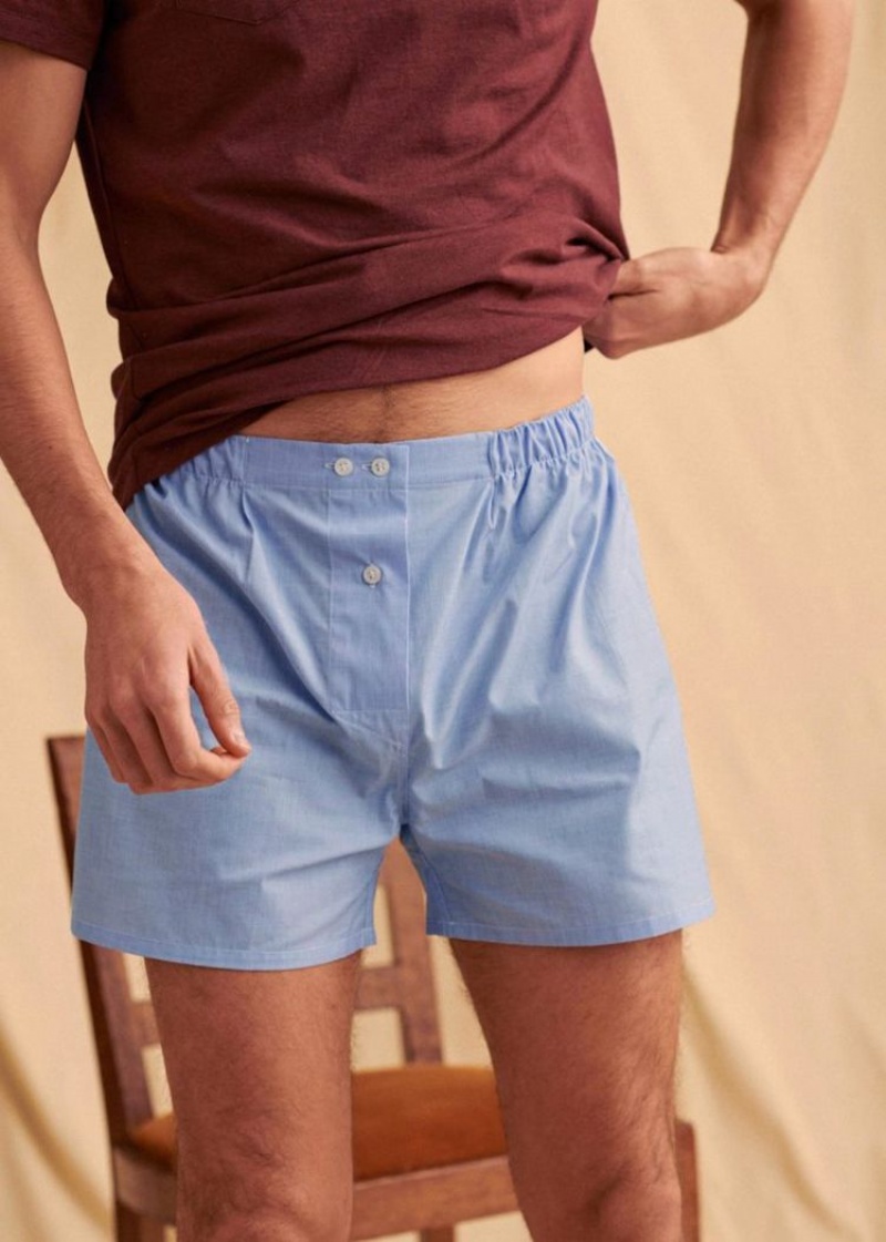 Blue Sézane Rodney Boxers Men's Shorts | USA TFV-091248