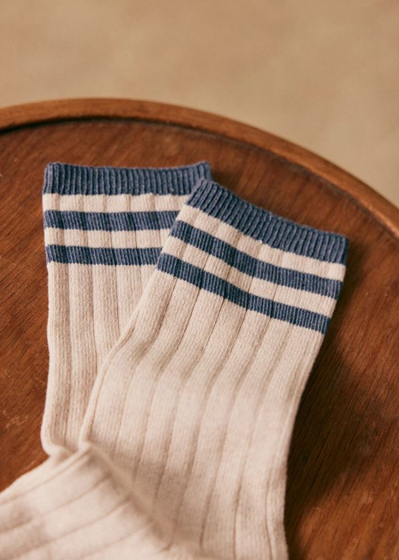 Blue Sézane Russel Men's Socks | USA PSO-293517