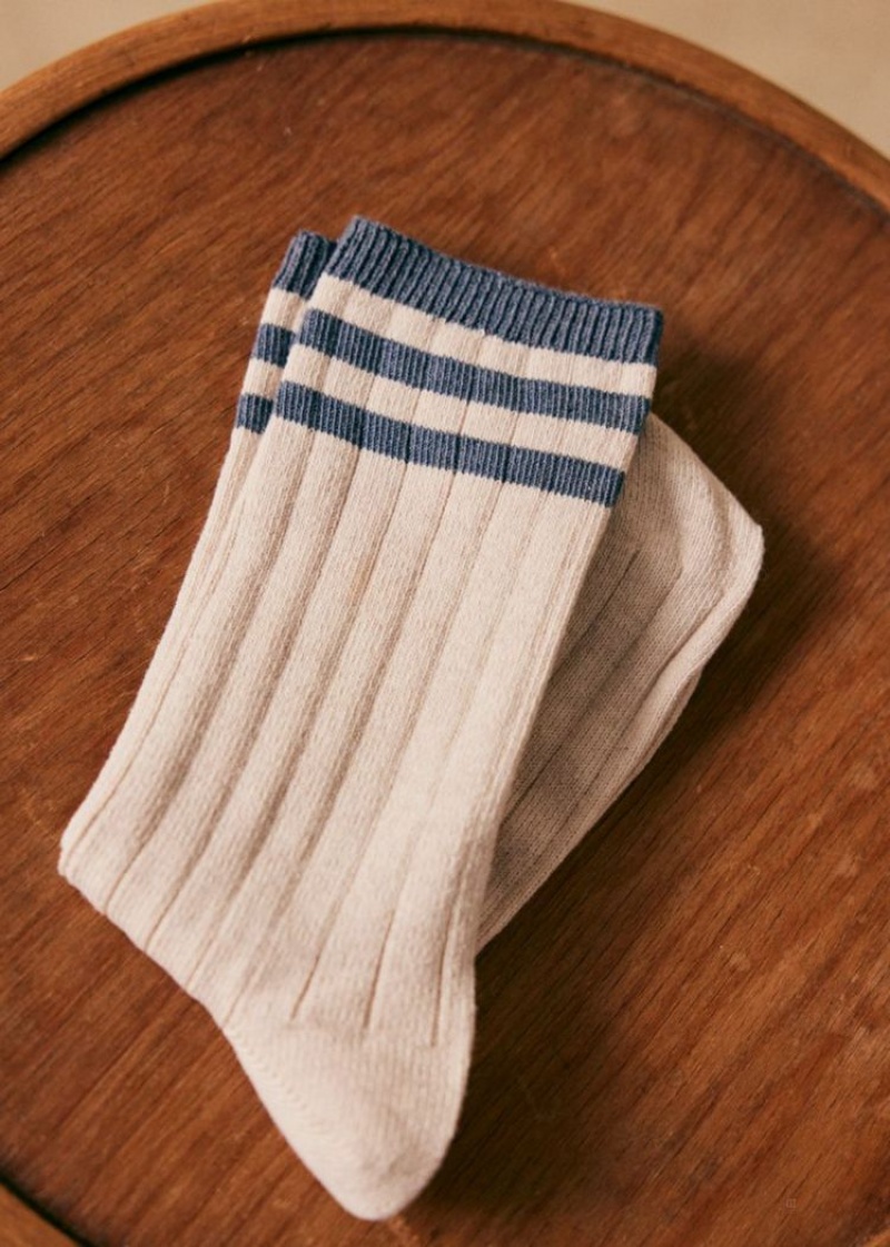 Blue Sézane Russel Men's Socks | USA PSO-293517