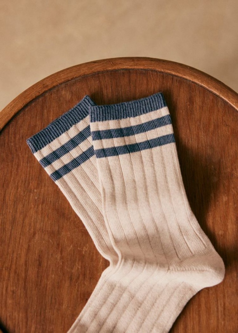 Blue Sézane Russel Men\'s Socks | USA PSO-293517