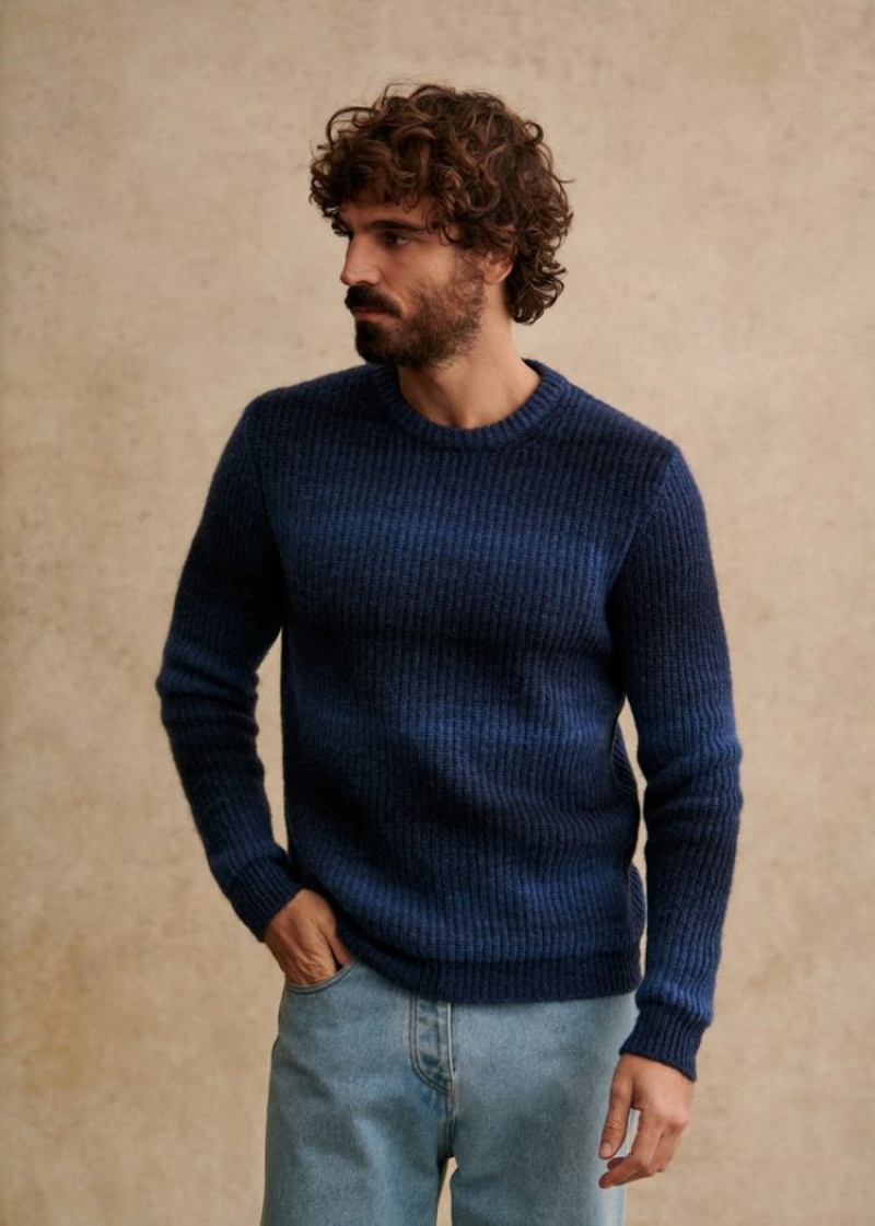 Blue Sézane Tusla Men\'s Sweater | USA GJO-249753