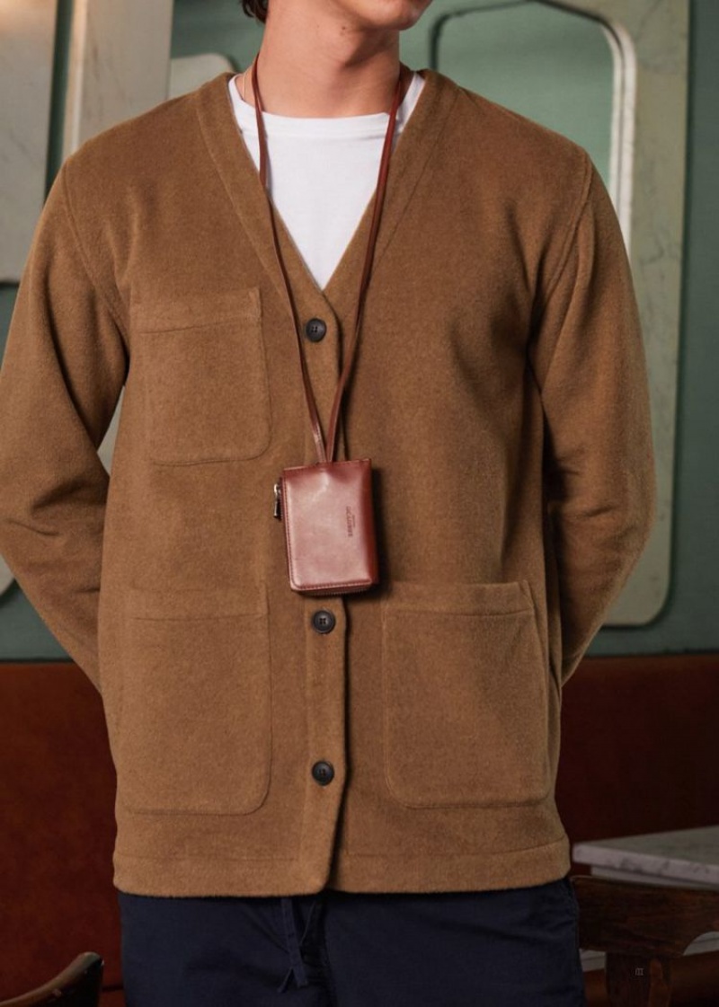 Brown Sézane Landry Men's Jacket | USA GMP-418697