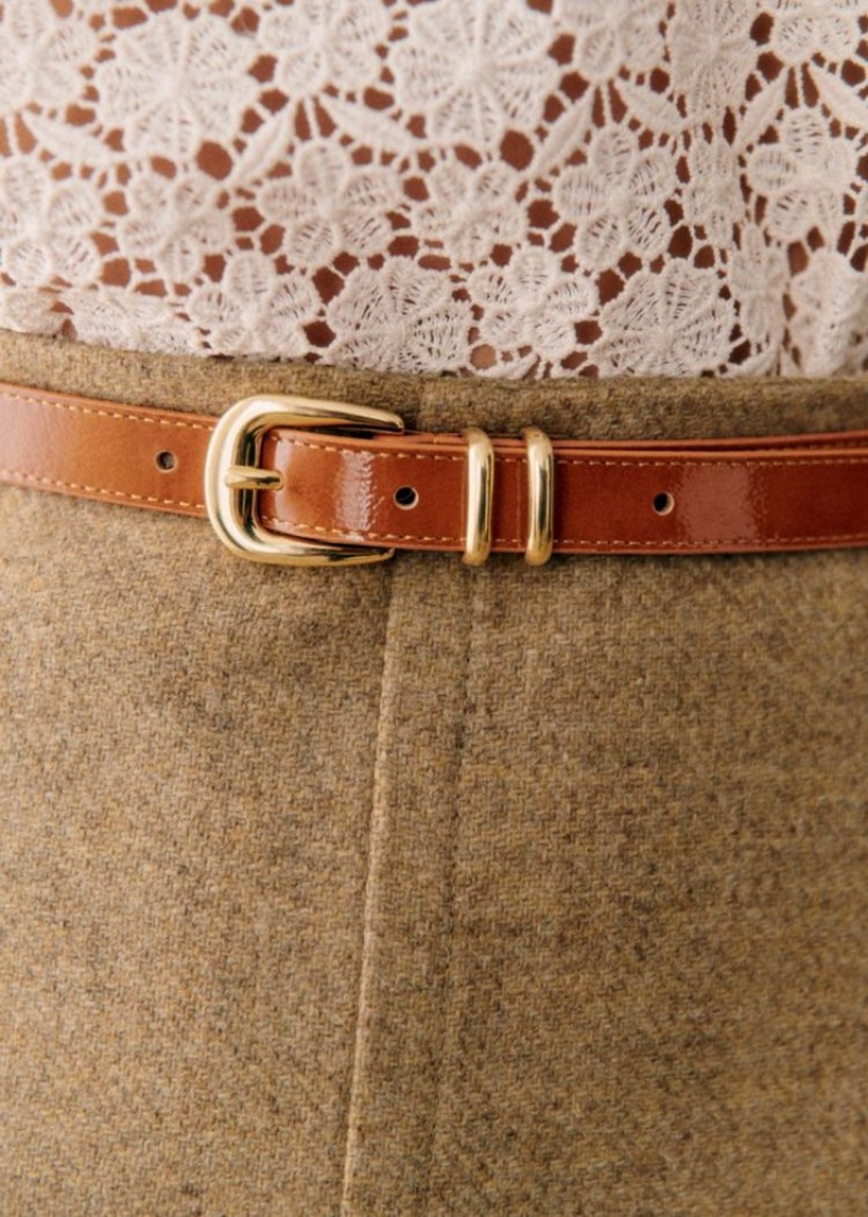 Brown Sézane Livie Women's Belt | USA KQM-263084