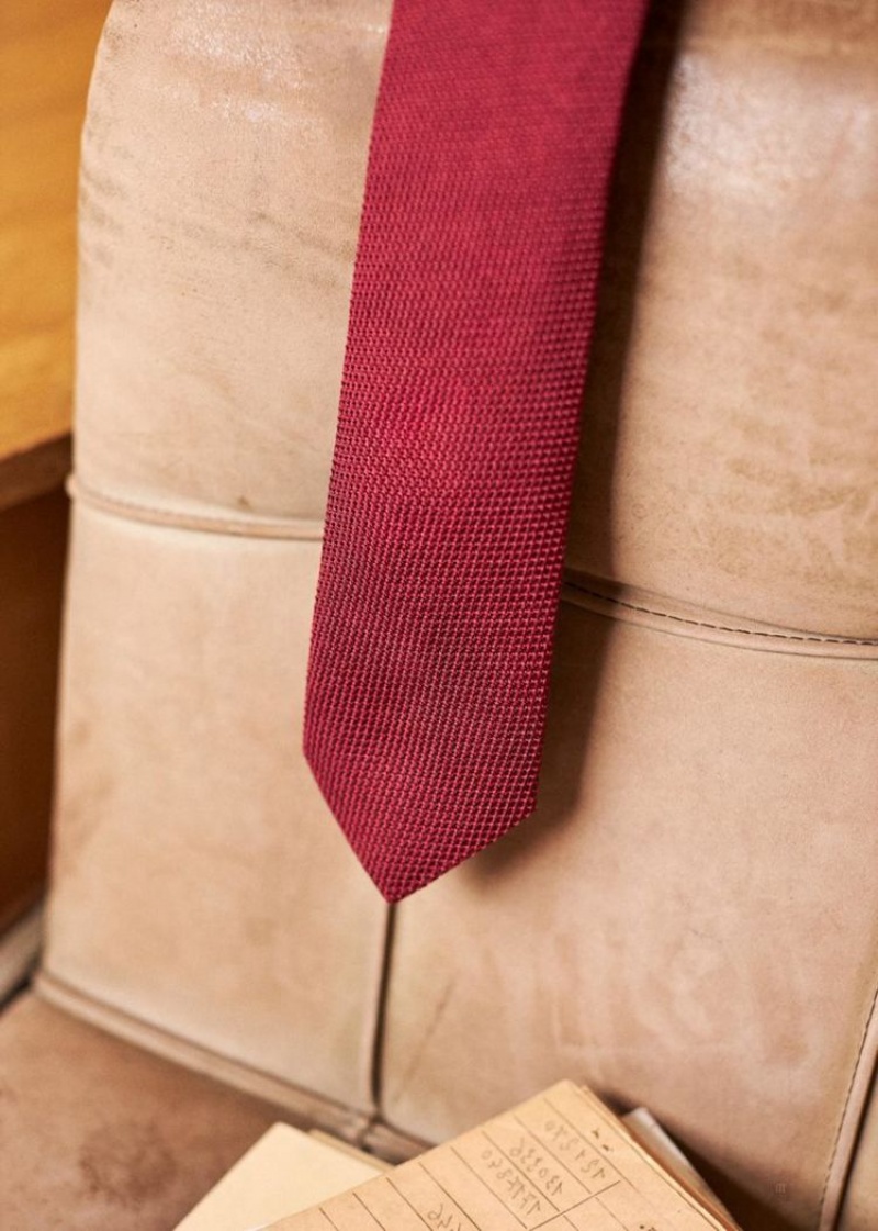 Burgundy Sézane Fletcher Men's Tie | USA FHG-750439