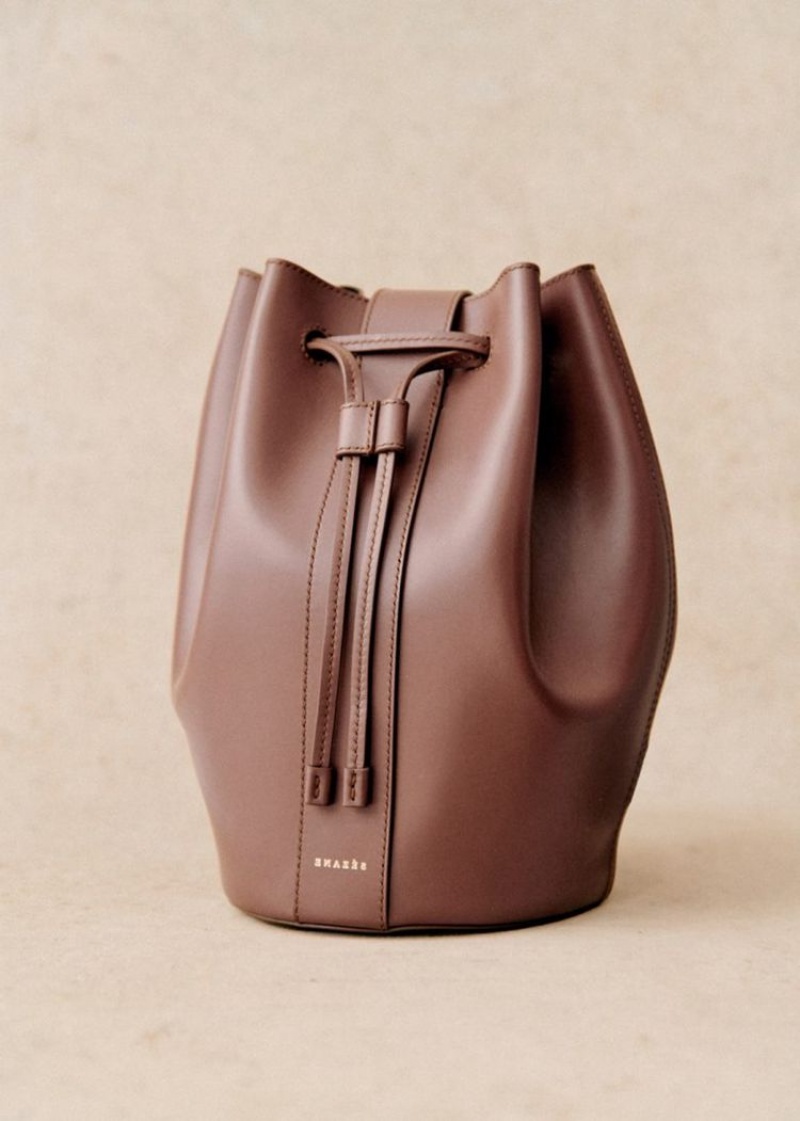 Chocolate Sézane Marcel Bucket Women's Bags | USA ESF-465910