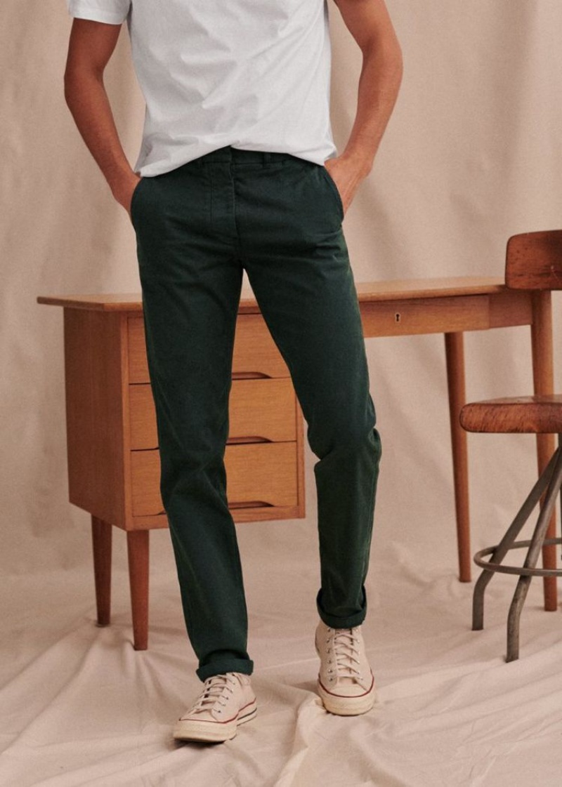 Deep Green Sézane Tom Chinos Men's Trousers | USA AZL-738041