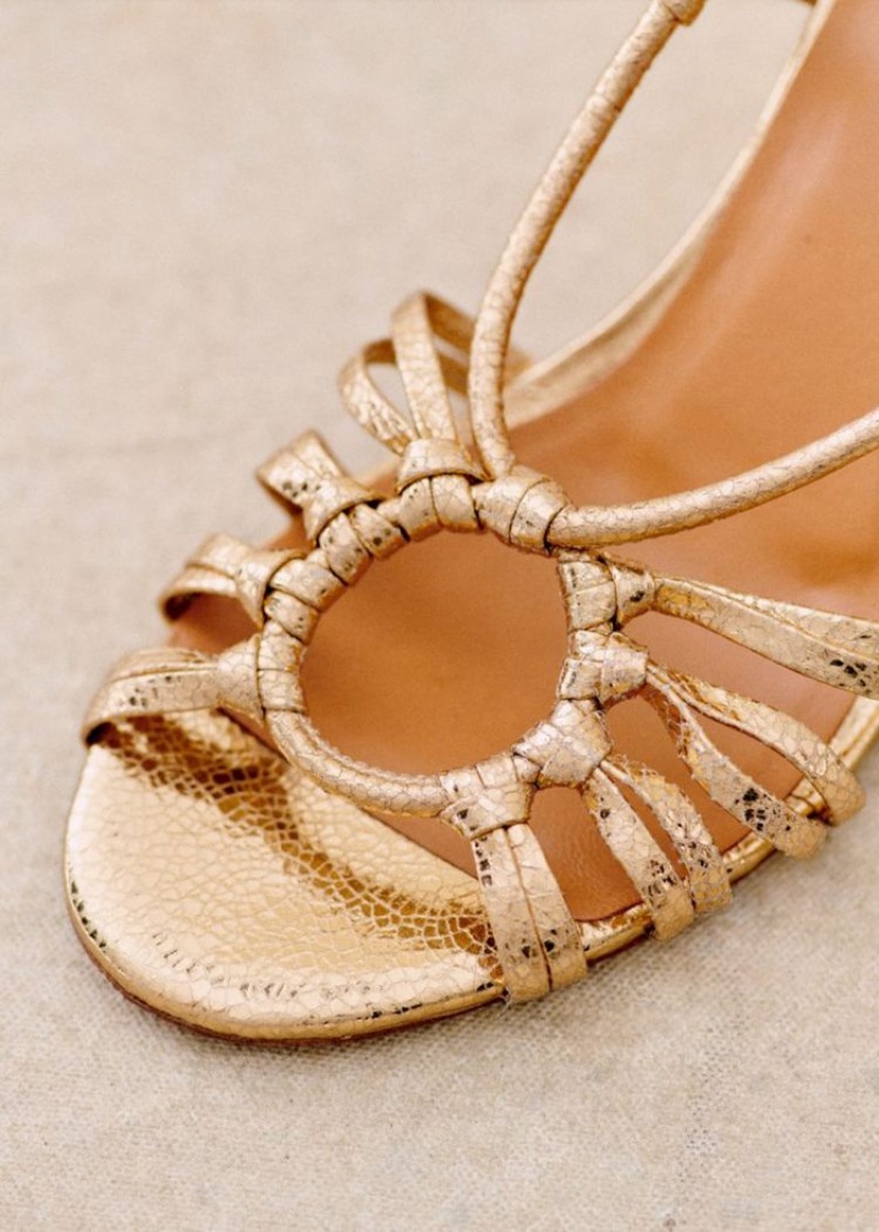 Gold Sézane Gloria Women's Sandals | USA UBM-425706