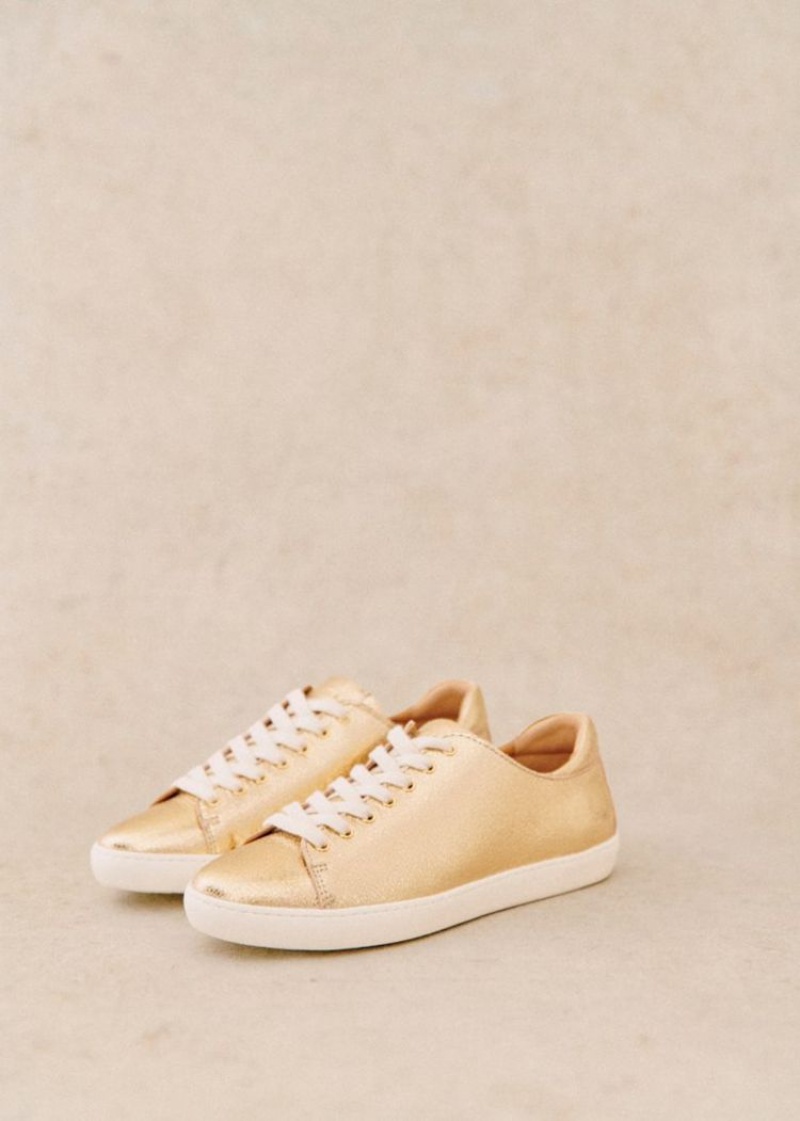 Gold Sézane Jack Women's Trainers | USA QKJ-560972