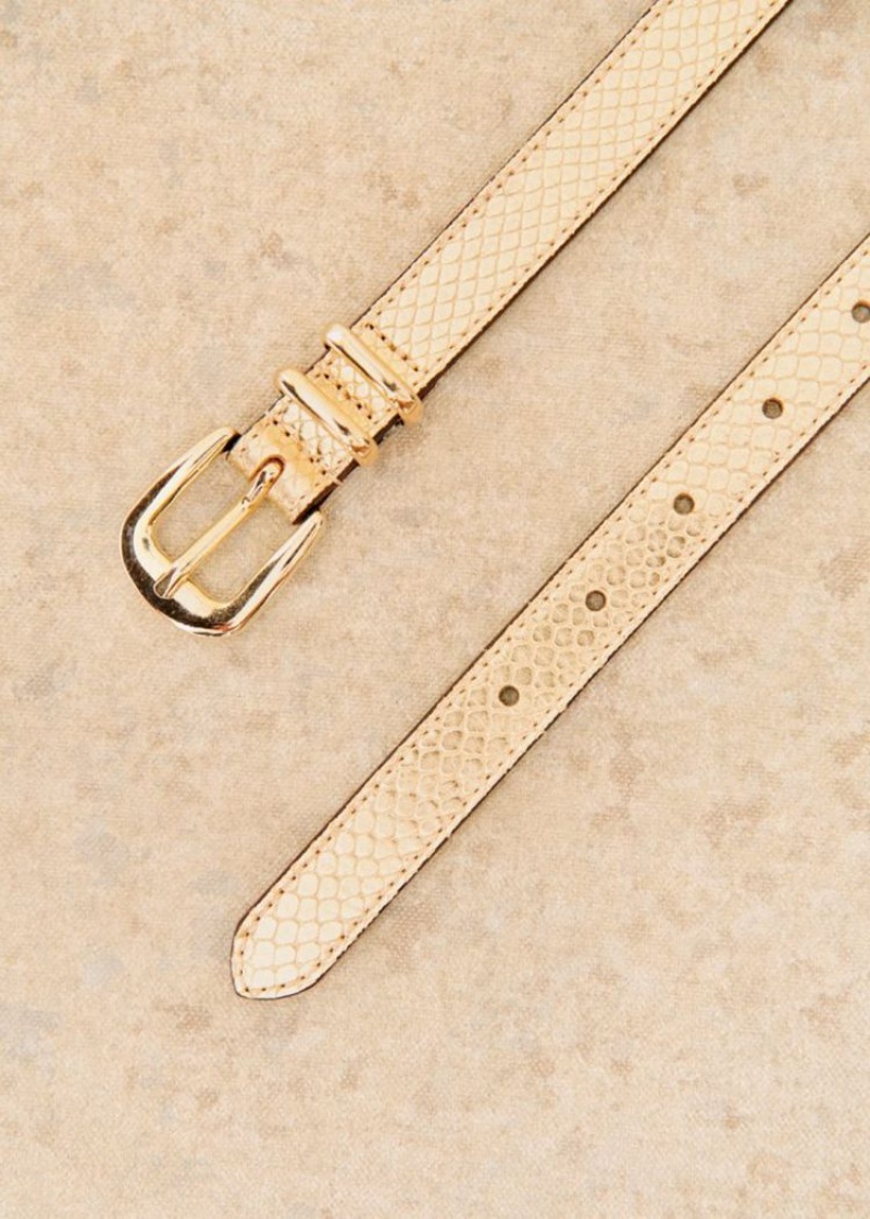 Gold Sézane Livie Women's Belt | USA TMI-961453