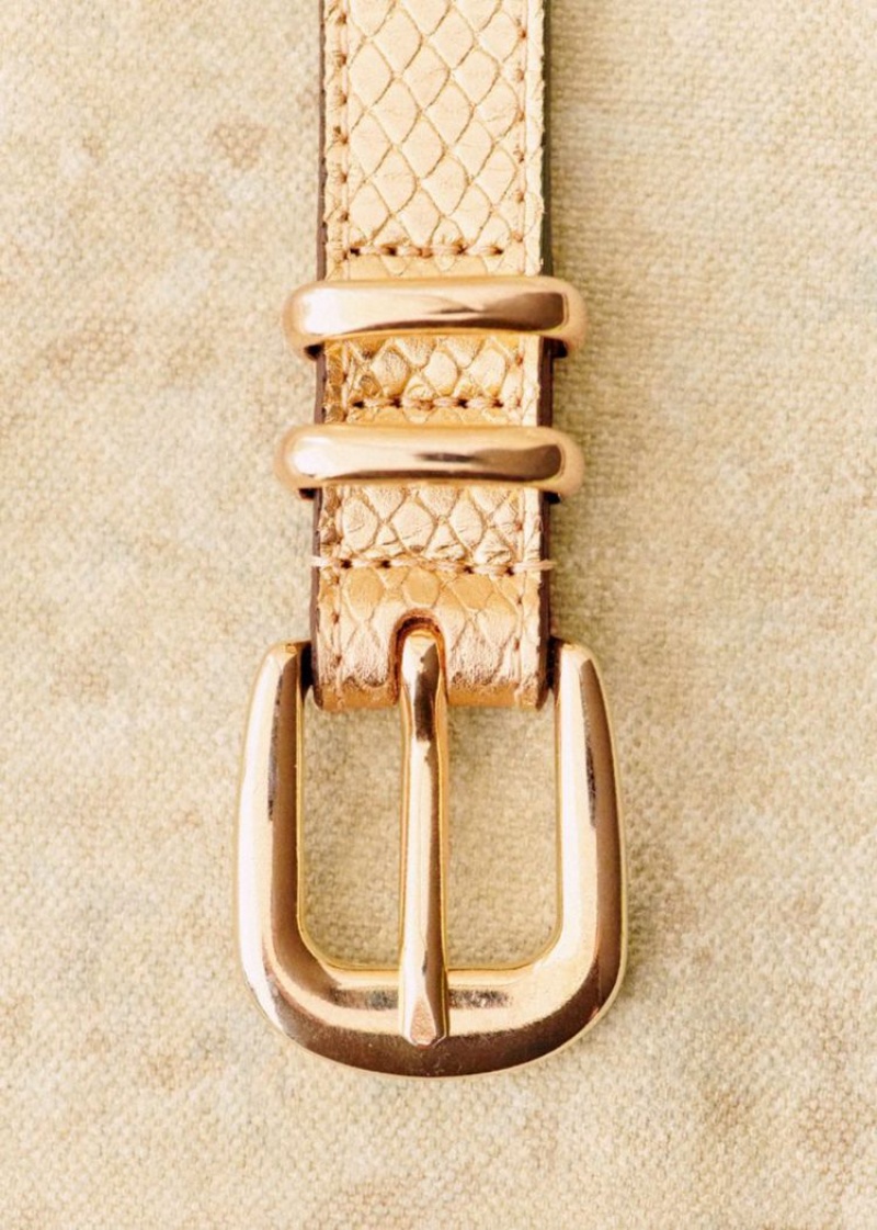 Gold Sézane Livie Women's Belt | USA TMI-961453