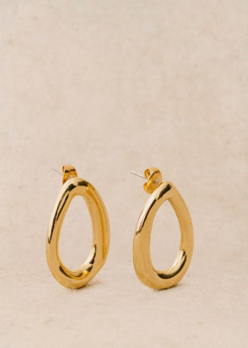 Gold Sézane Lou Women's Earrings | USA APV-492375