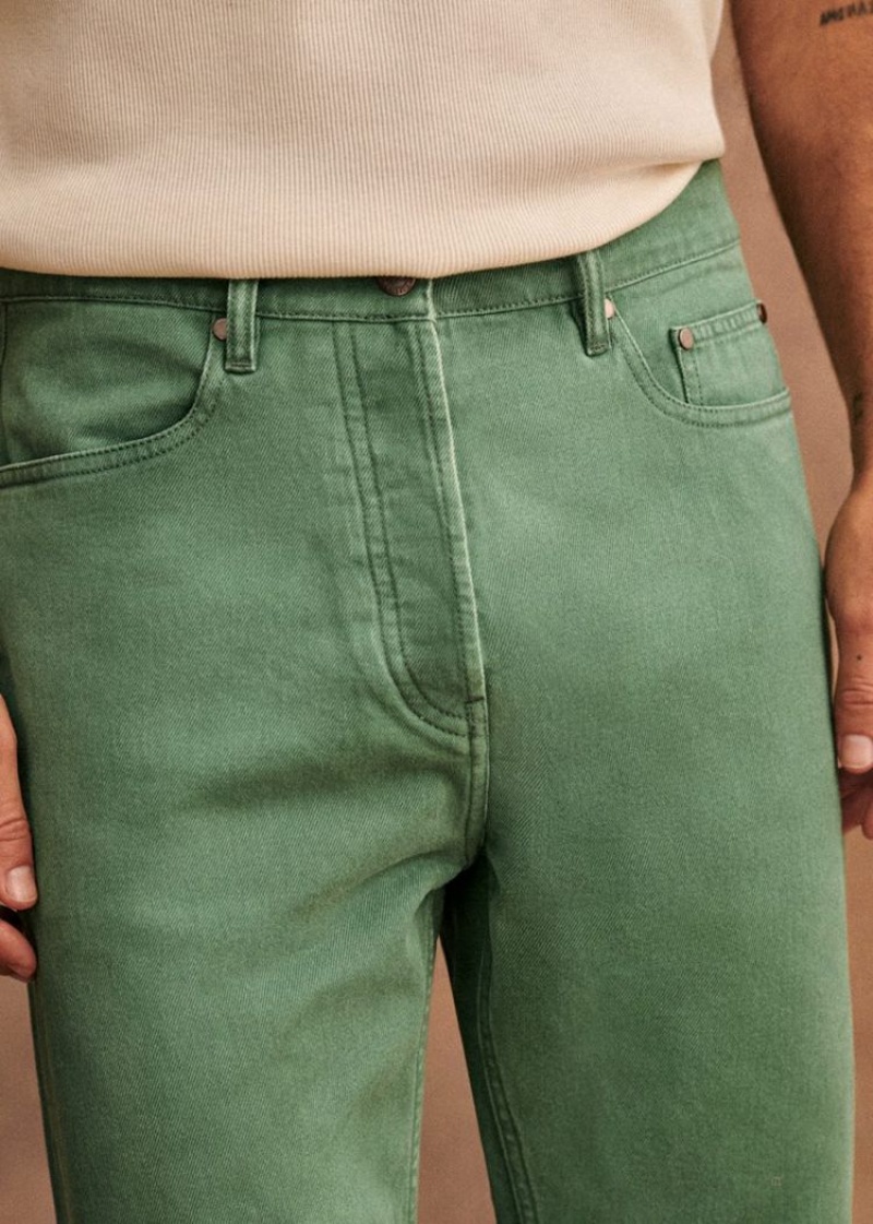 Green Blue Sézane Swan Men's Trousers | USA YQH-081762