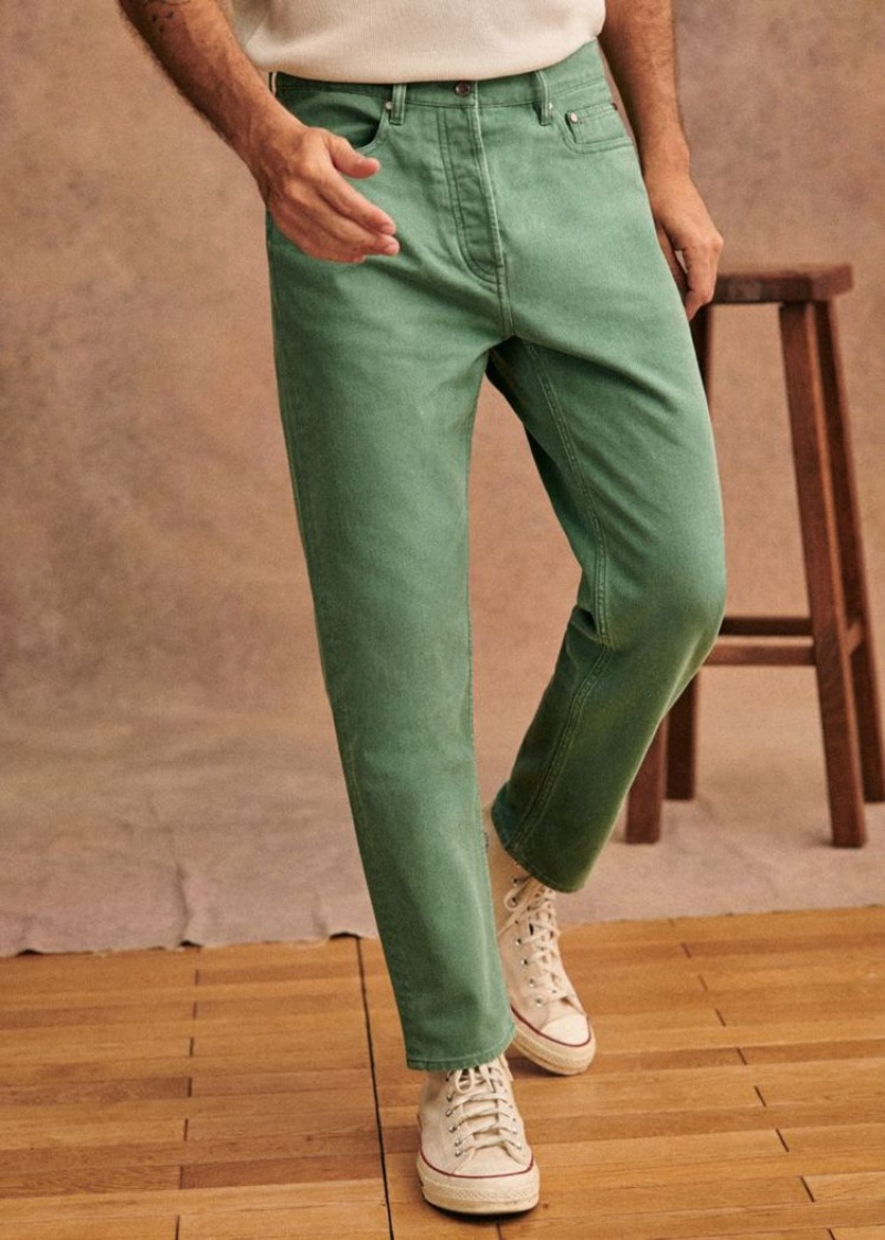 Green Blue Sézane Swan Men's Trousers | USA YQH-081762