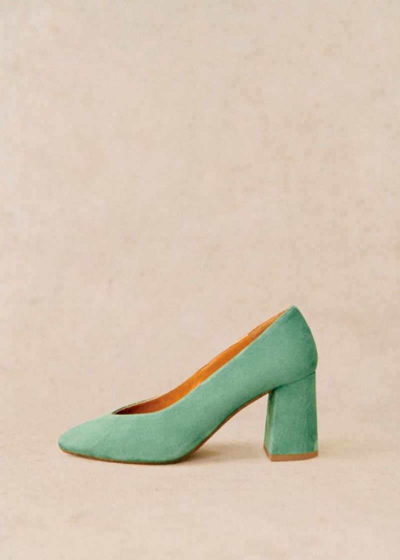 Green Sézane Alice High Heels Women's Pumps | USA PYO-894357